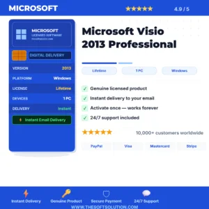 Buy Microsoft Visio 2013 Professional – Genuine License | The Soft Solution