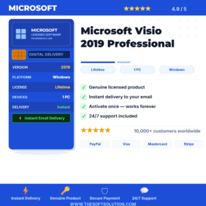 Buy Microsoft Visio 2019 Professional – Genuine License | The Soft Solution