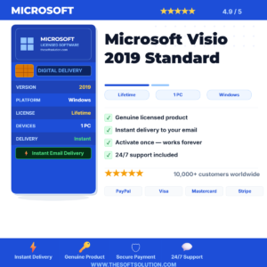 Buy Microsoft Visio 2019 Standard – Genuine License | The Soft Solution