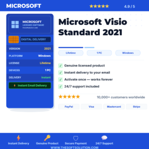 Buy Microsoft Visio Standard 2021 – Genuine License Key – TheSoftSolution