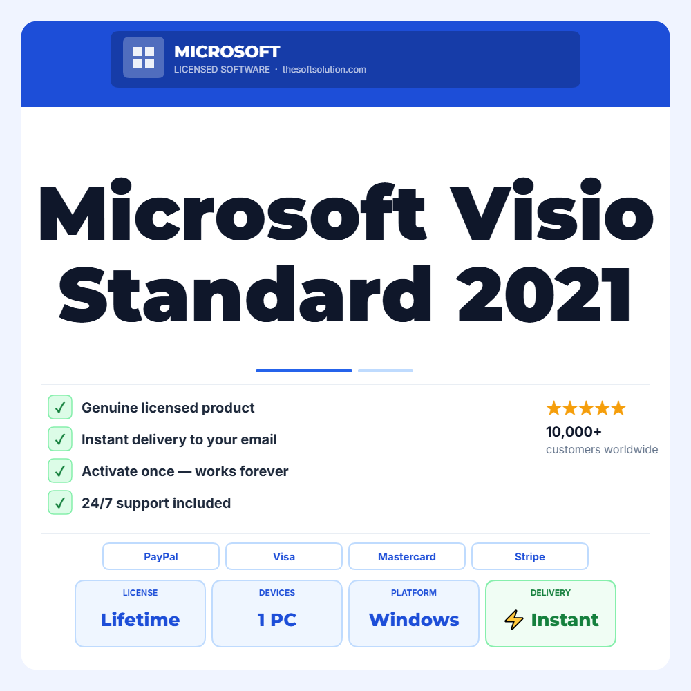 Buy Microsoft Visio Standard 2021 – Genuine License | The Soft Solution