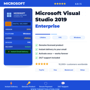 Buy Microsoft Visual Studio 2019 Enterprise – Genuine License Key – TheSoftSolution