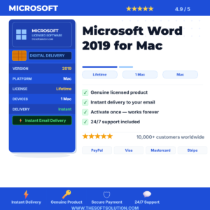 Buy Microsoft Word 2019 for Mac – Genuine License | The Soft Solution